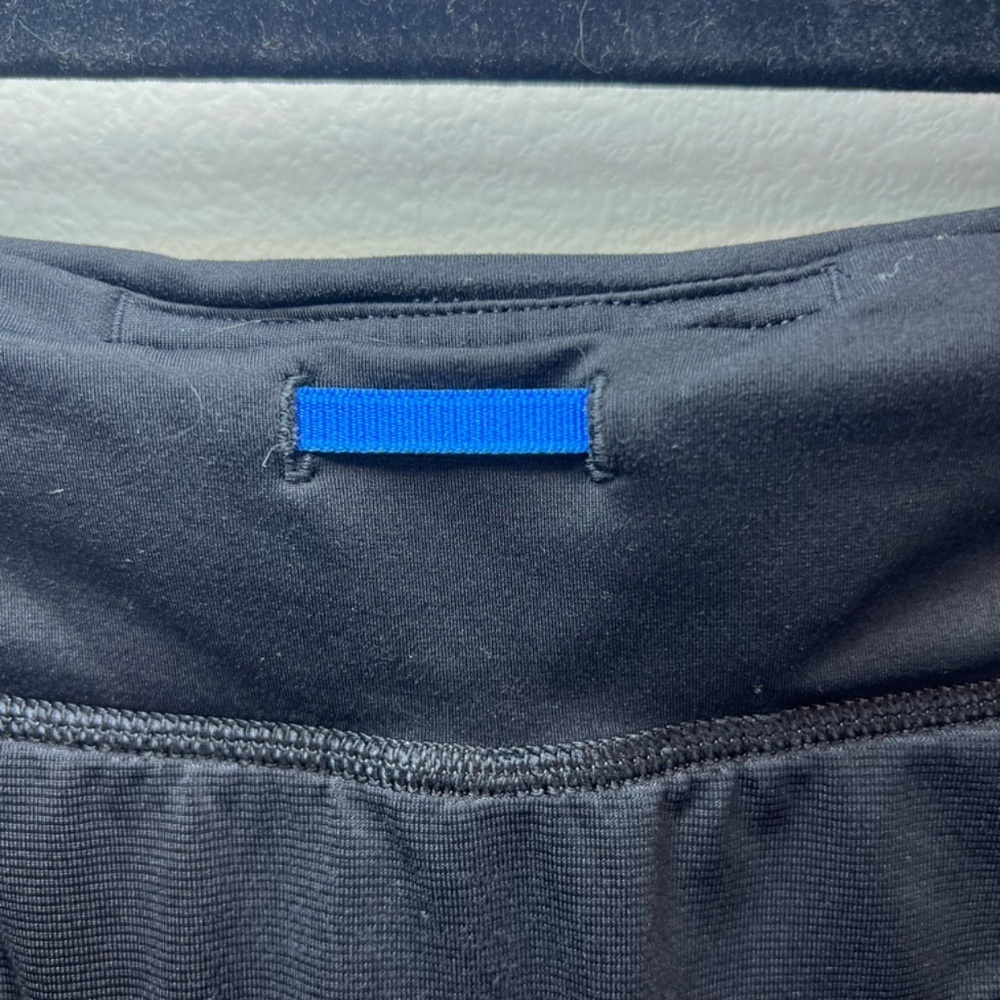 Lululemon 3" Speed Up Shorts Heathered Black / Black / Lakeside Blue Pocket Sz 4 - Picture 14 of 15
